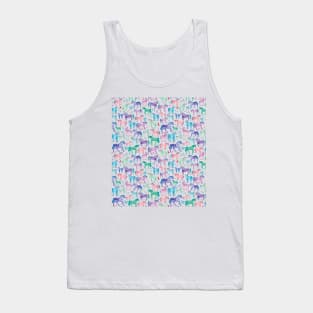 Watercolour Pastel Unicorns Tank Top